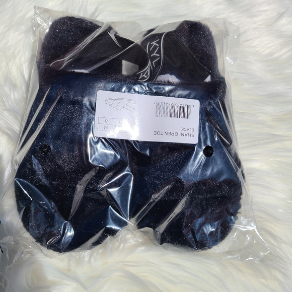 faux fur open toe slippers - Picture 5 of 5